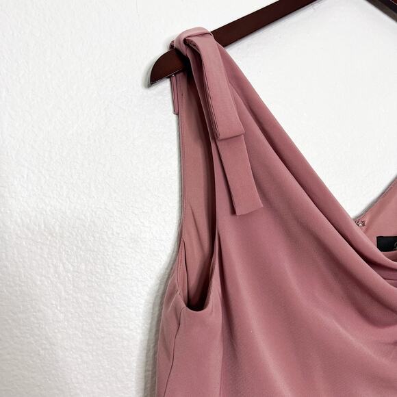 Adrianna Papell Pink Sleeveless Long Cowl Neck Gown Size 16 - Picture 6 of 12